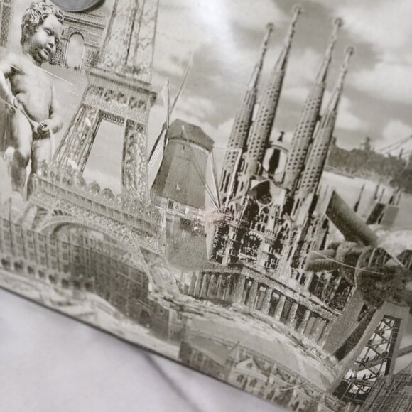 90s Jean Paul Gaultier Landmarks Leather Bag with JPG Bag Charm - Picture 14 of 15